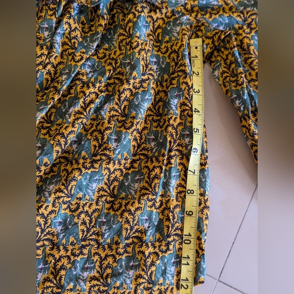 J.Crew Off the Shoulder Ratti Elephant Print Top long sleeve size 14 - Picture 13 of 16